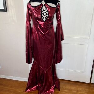 Dreamgirl Vampire Vixen Halloween Costume Metallic Red